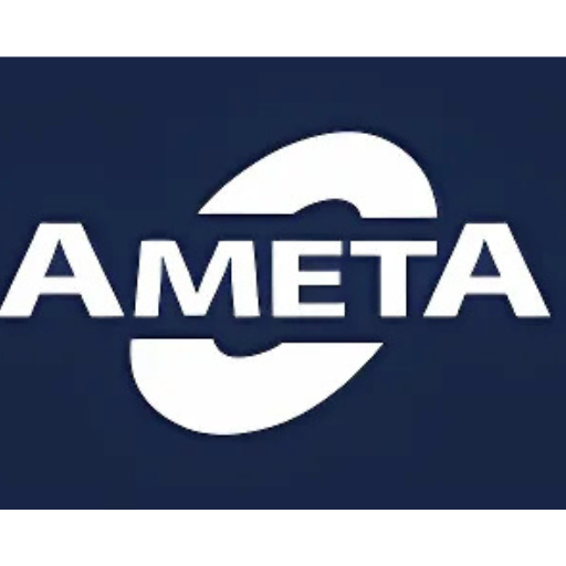 Meta logo på blå baggrund